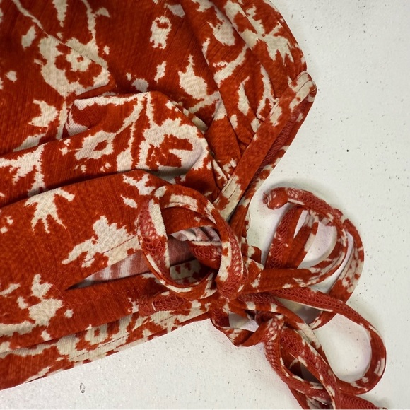 Robin Piccone Paprika Red Floral Cover-Up Pants – Size M - Picture 4 of 9